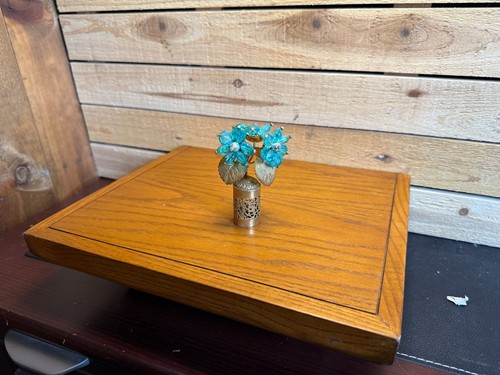 Vintage blue floral perfume - blue,
